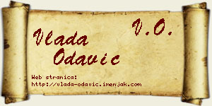 Vlada Odavić vizit kartica